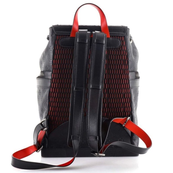 Christian Louboutin Explorafunk Backpack Embossed Leather Black - Picture 8 of 8